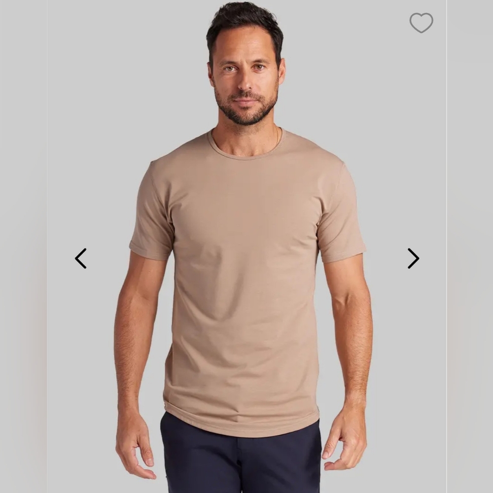 Bylt Premium Basics Drop Cut Lux Short Sleeve T Shirt Men's NWT Size Large, Sand
